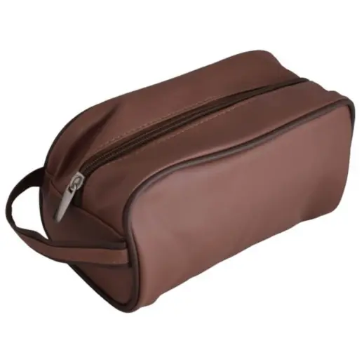 Urban Man Chestnut Toiletry Bag Tan Chocolate Brown Back